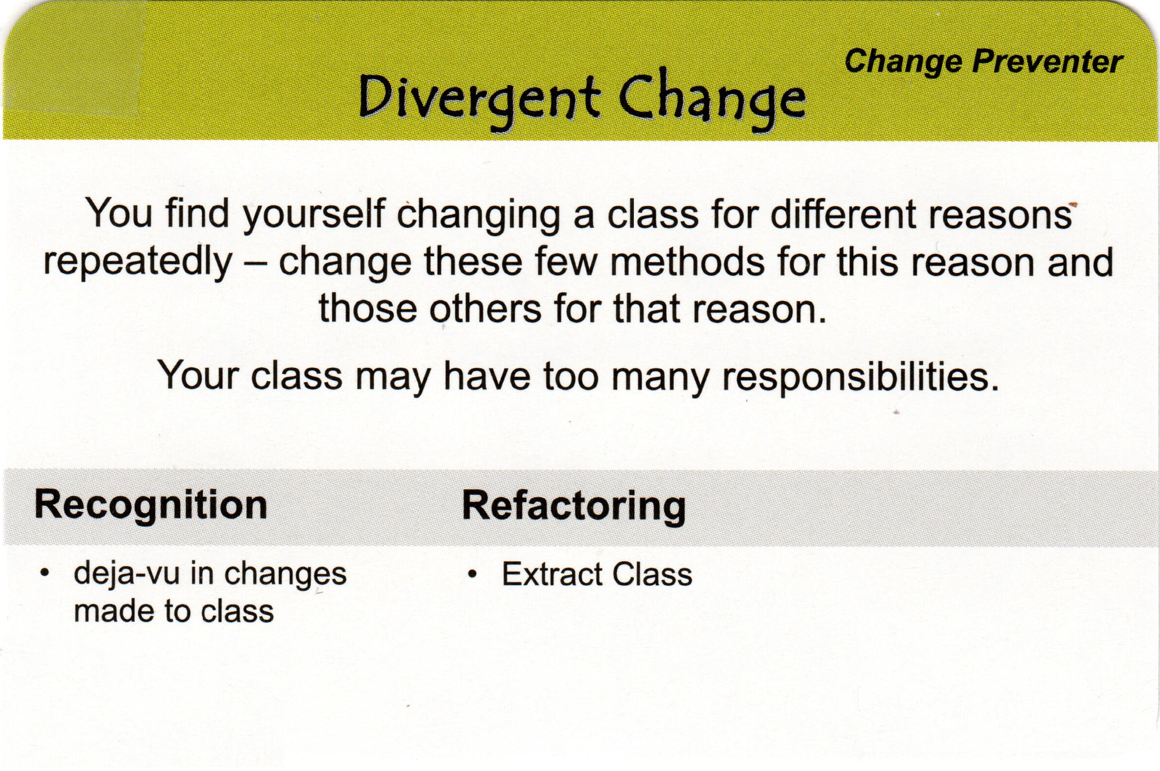 Divergent Change